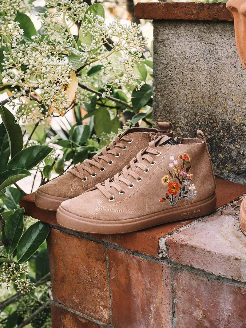 Botines mujer - Botín para mujer en serraje con bordado floral | ORDIS  - Toni Pons  