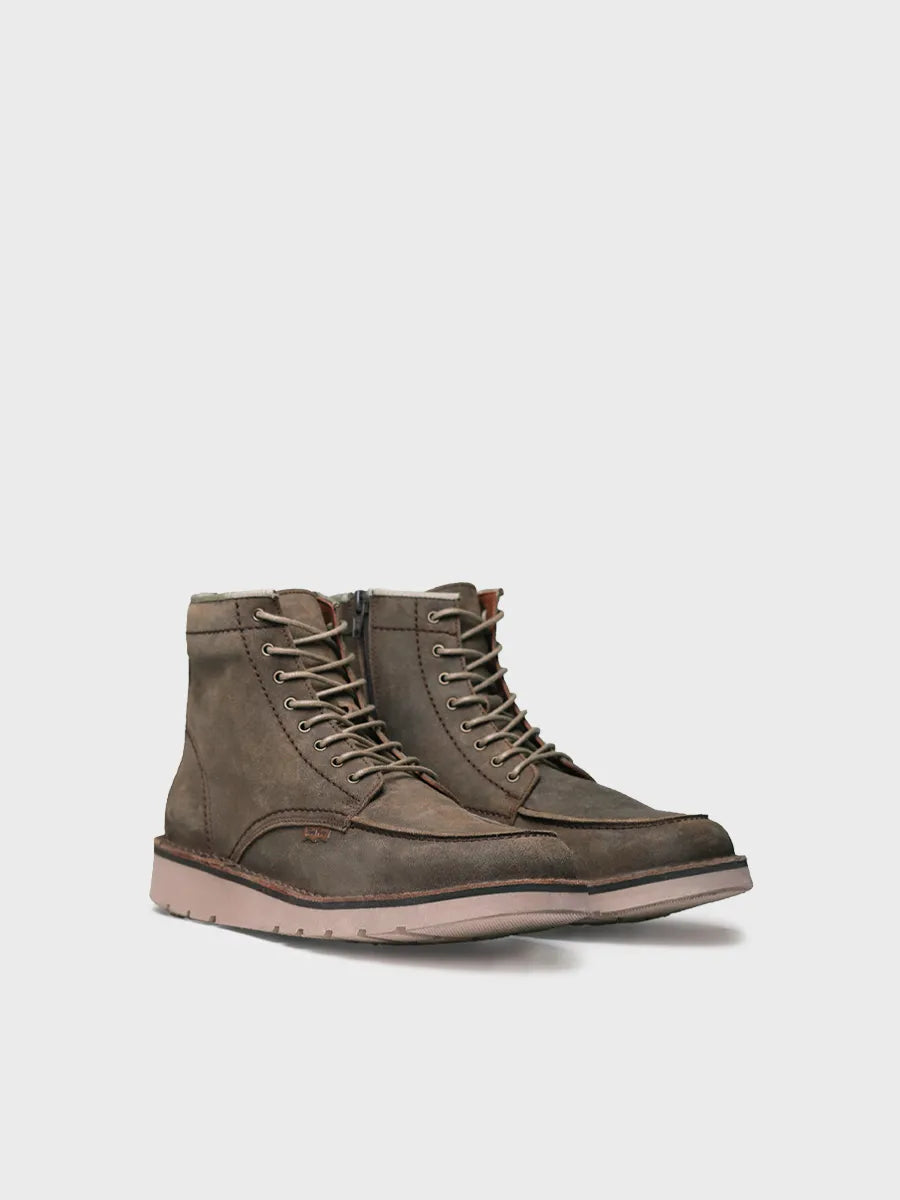 botines hombre - Botín de piel para hombre con cordones | ORIOL-SW  - Toni Pons  