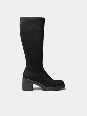 Botas mujer - Bota alta de mujer en tejido elástico tipo ante | PADOVA  - Toni Pons  