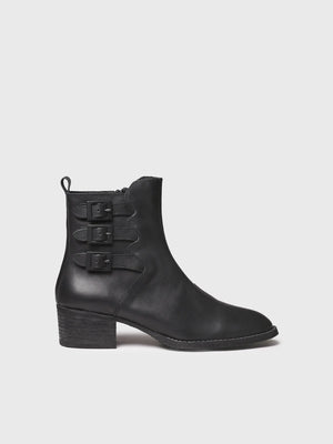 Botines mujer - Botín en piel con hebillas para mujer | PALENCIA-P  - Toni Pons  