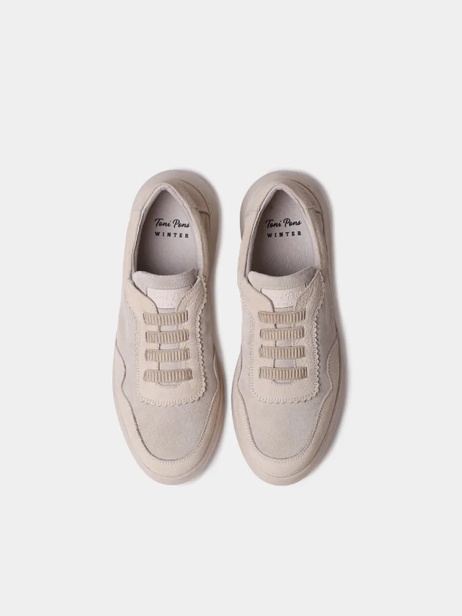 Zapatos con cordones mujer - Zapatilla deportiva de mujer en serraje bicolor | PRESTON  - Toni Pons  