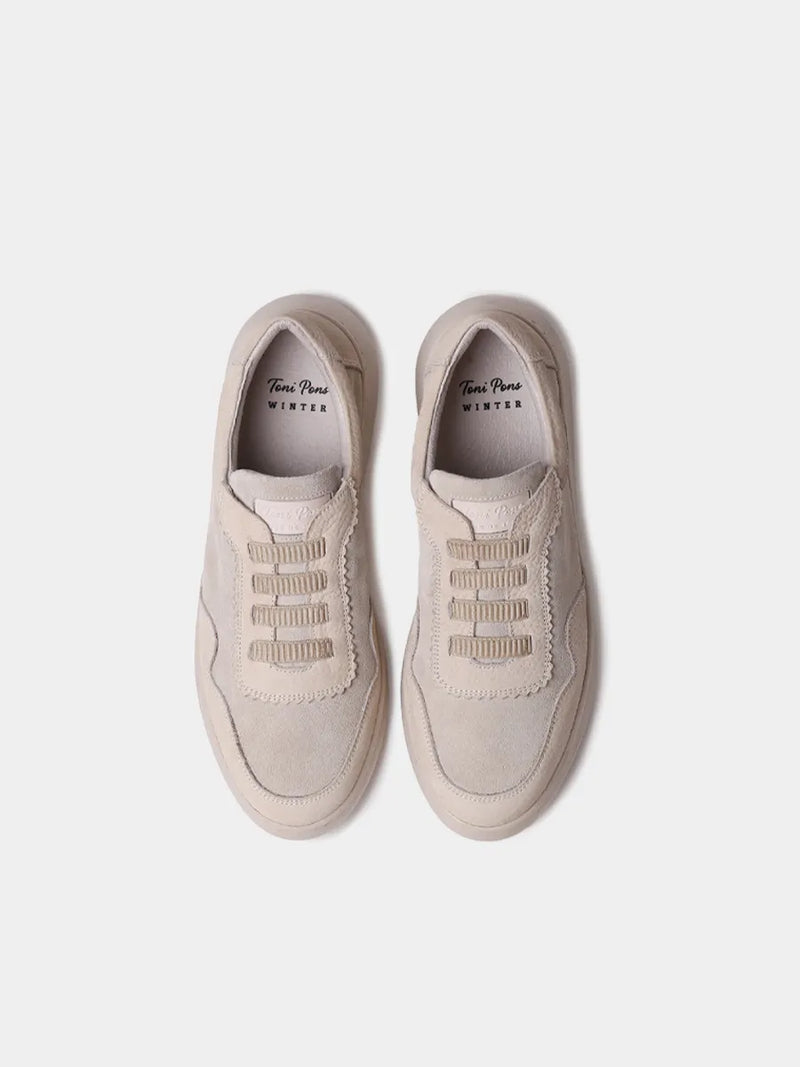 Zapatos con cordones mujer - Zapatilla deportiva de mujer en serraje bicolor | PRESTON  - Toni Pons  