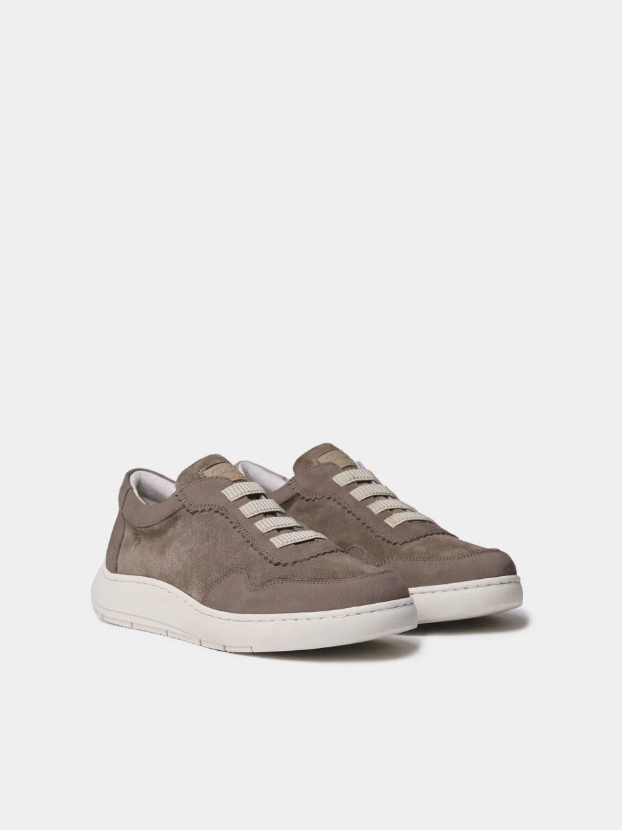 Zapatos con cordones mujer - Zapatilla deportiva de mujer en serraje bicolor | PRESTON  - Toni Pons  