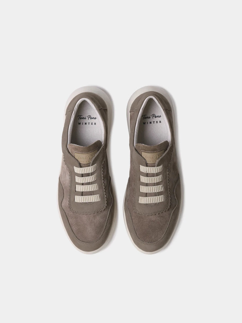 Zapatos con cordones mujer - Zapatilla deportiva de mujer en serraje bicolor | PRESTON  - Toni Pons  