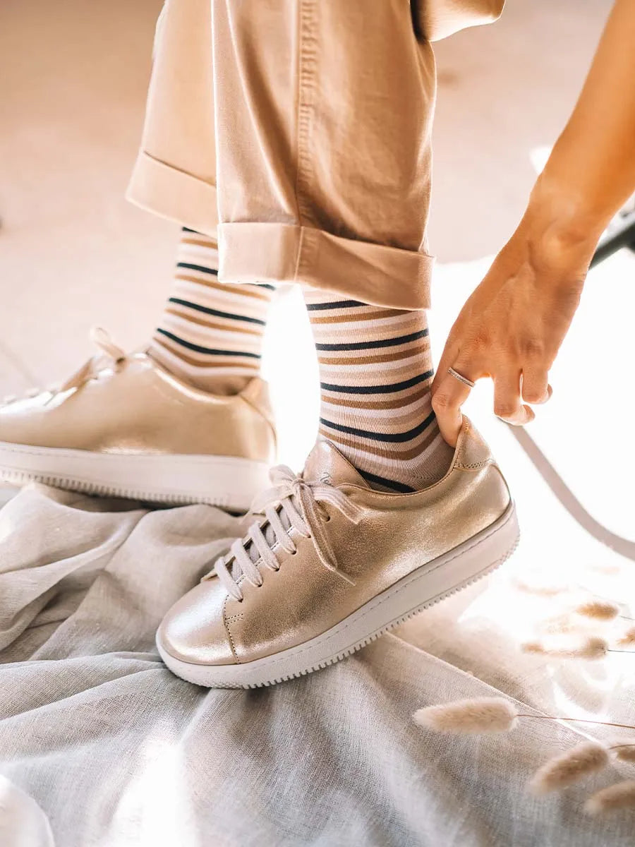 Complementos - Calcetines unisex en algodón a rayas | QUEL-BR  - Toni Pons  