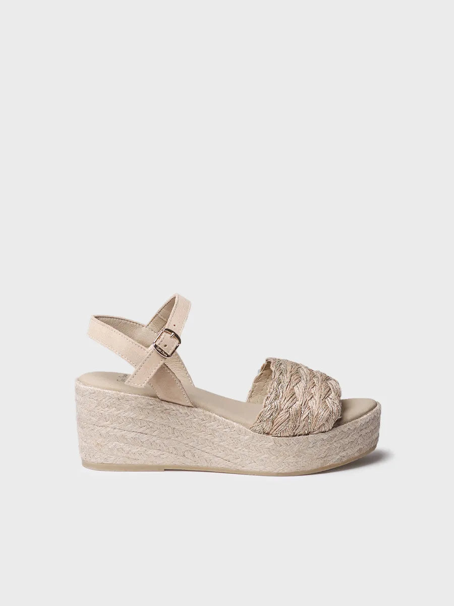 sandalias mujer - Alpargata de mujer en yute trenzado con cuña y hebilla | ROCIO-PH  - Toni Pons  