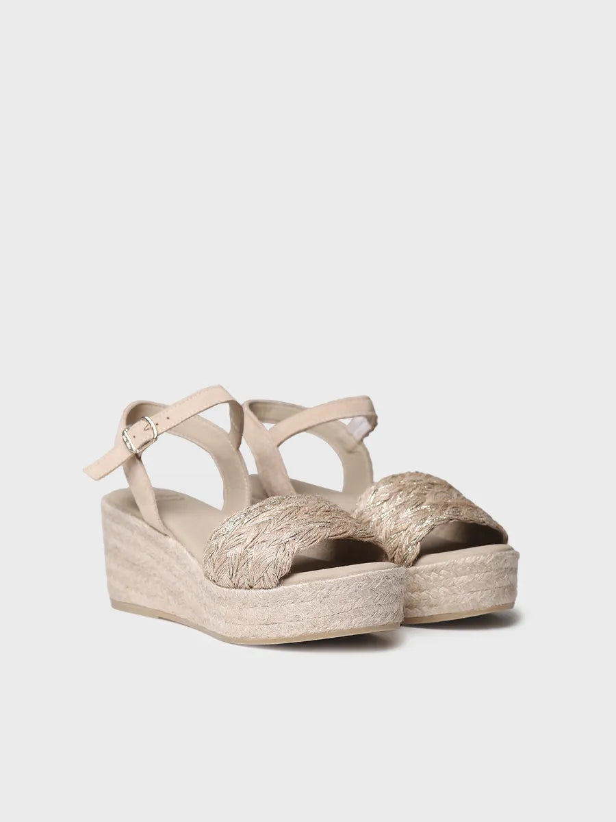 sandalias mujer - Alpargata de mujer en yute trenzado con cuña y hebilla | ROCIO-PH  - Toni Pons  