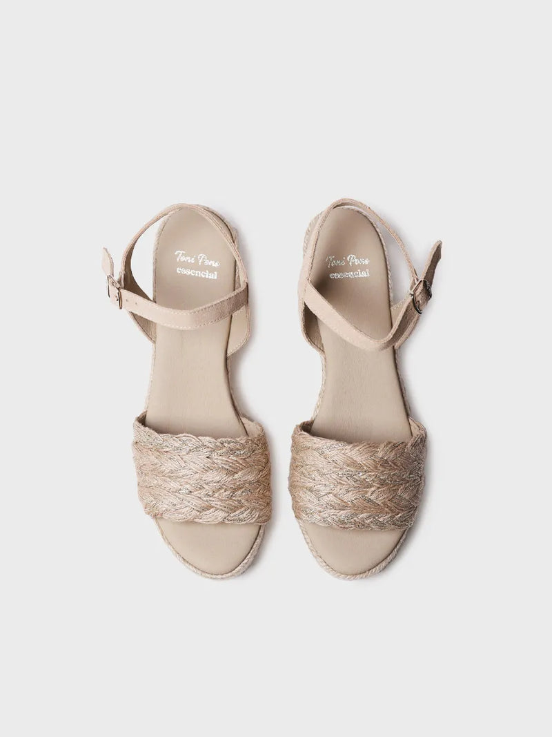 sandalias mujer - Alpargata de mujer en yute trenzado con cuña y hebilla | ROCIO-PH  - Toni Pons  