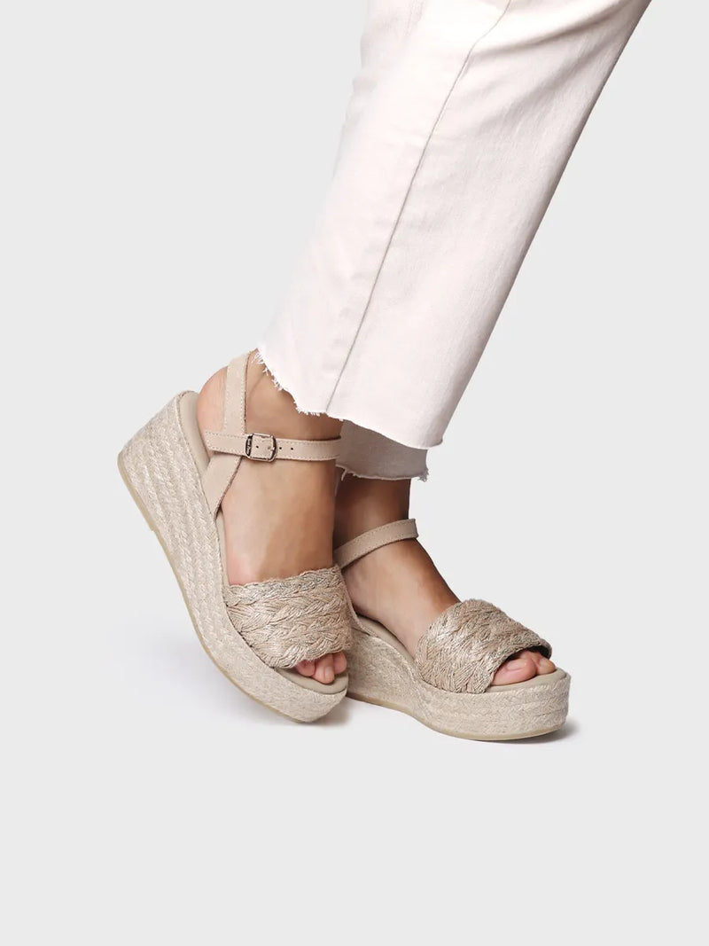 sandalias mujer - Alpargata de mujer en yute trenzado con cuña y hebilla | ROCIO-PH  - Toni Pons  