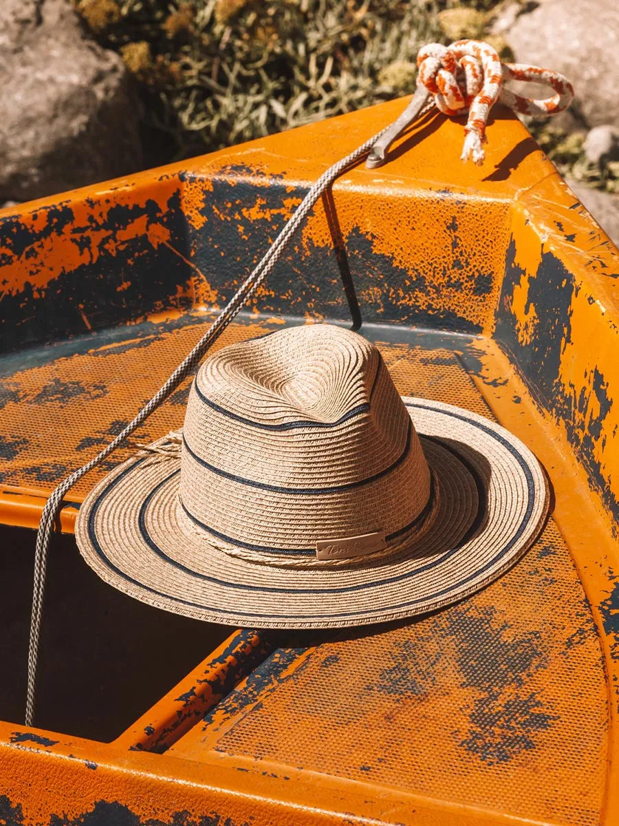 Complementos - Sombrero de paja tipo Panamá con rayas | SABRINA  - Toni Pons  