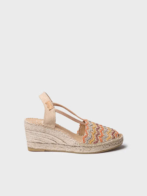 alpargatas mujer - Alpargata de mujer en algodón multicolor con cuña | SARA-RS  - Toni Pons  
