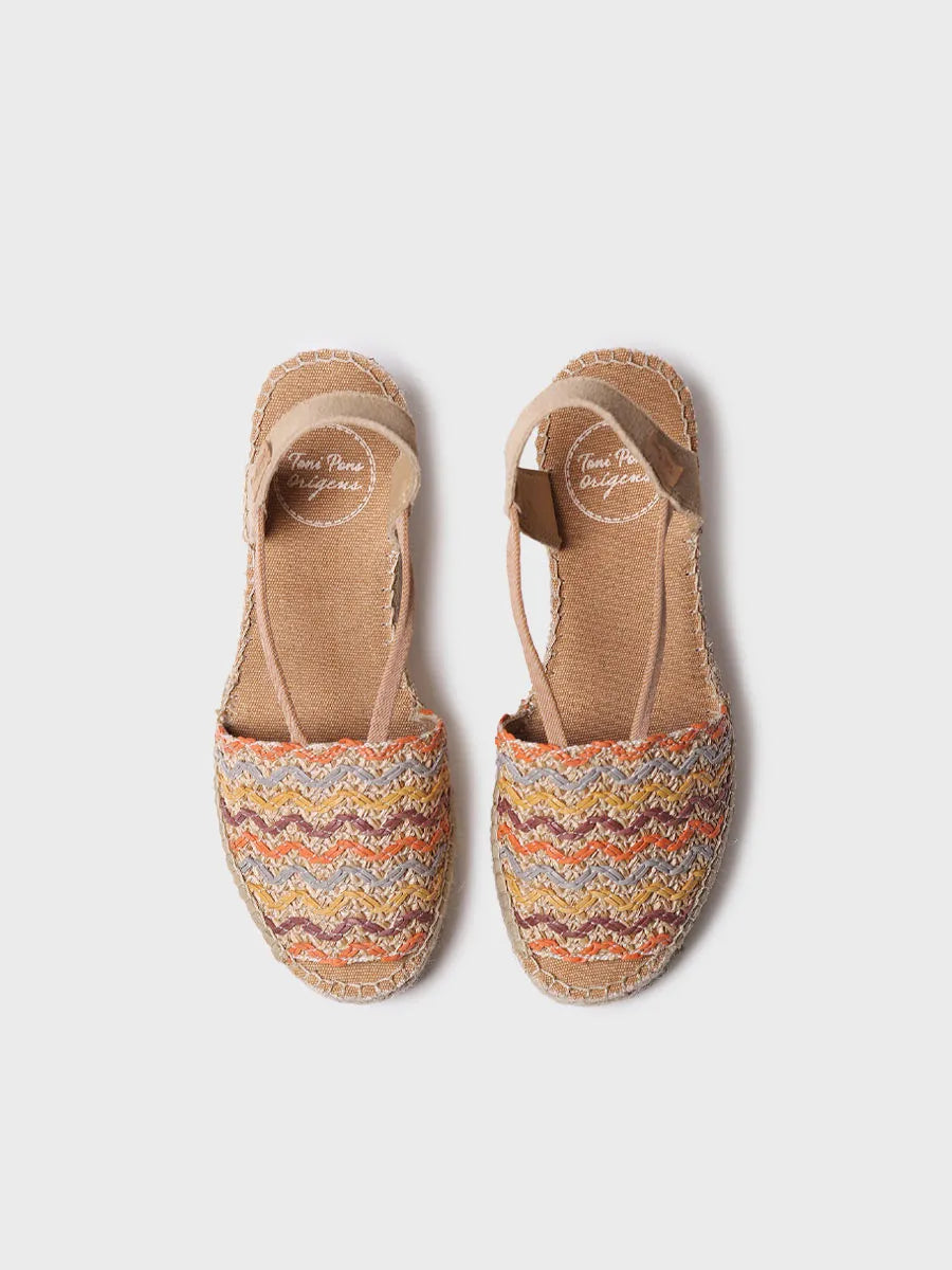 alpargatas mujer - Alpargata de mujer en algodón multicolor con cuña | SARA-RS  - Toni Pons  