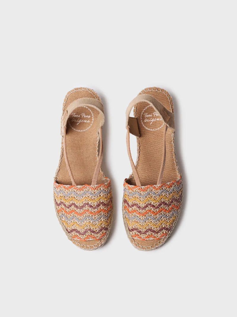 alpargatas mujer - Alpargata de mujer en algodón multicolor con cuña | SARA-RS  - Toni Pons  