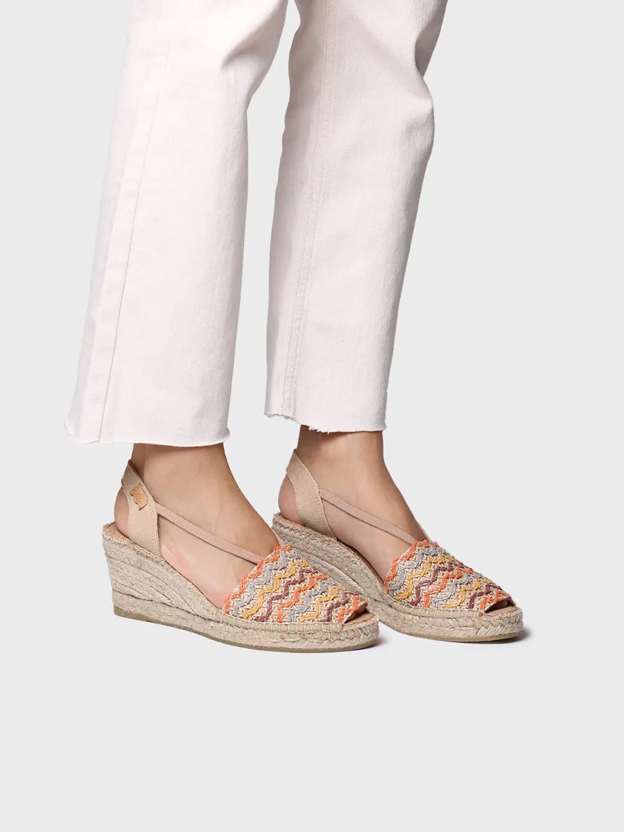 alpargatas mujer - Alpargata de mujer en algodón multicolor con cuña | SARA-RS  - Toni Pons  