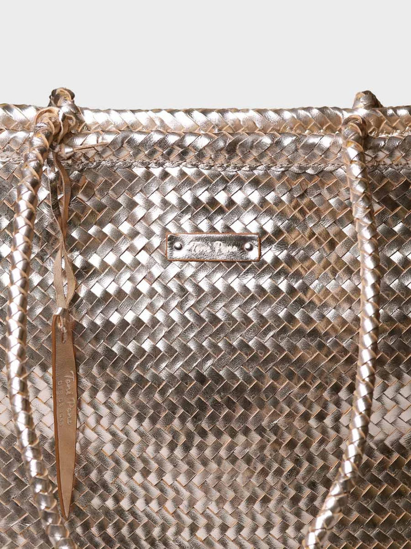 Complementos - Bolso shopper en cuero trenzado con bolsillo interior | SIMONA  - Toni Pons  