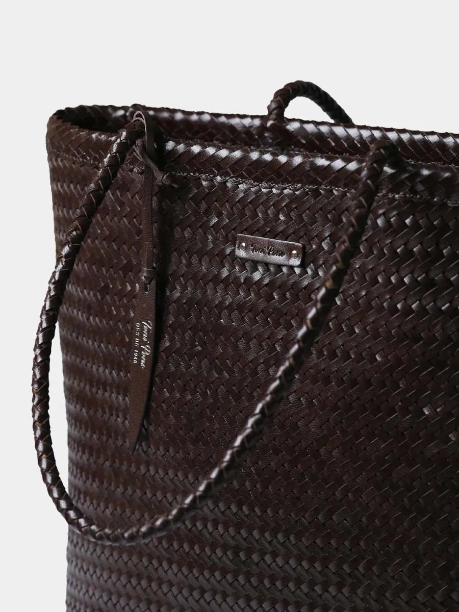 Complementos - Bolso shopper en cuero trenzado con bolsillo interior | SIMONA  - Toni Pons  