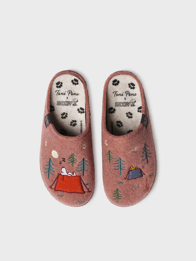 Zapatillas de casa mujer - Slipper de casa en fieltro con motivo Snoopy para mujer | SNOOPY  - Toni Pons  