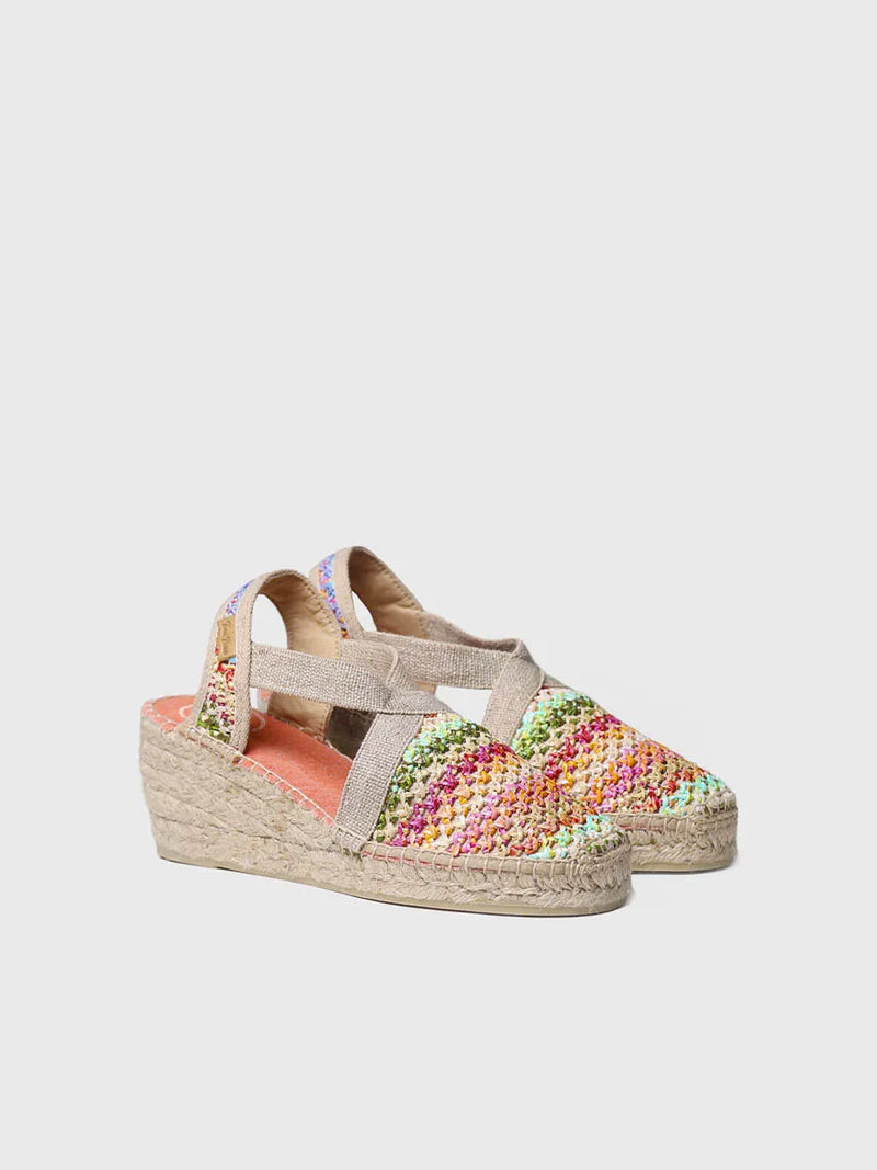 Alpargatas mujer - Alpargata vegana en rafia multicolor | TERRA-NZ  - Toni Pons  