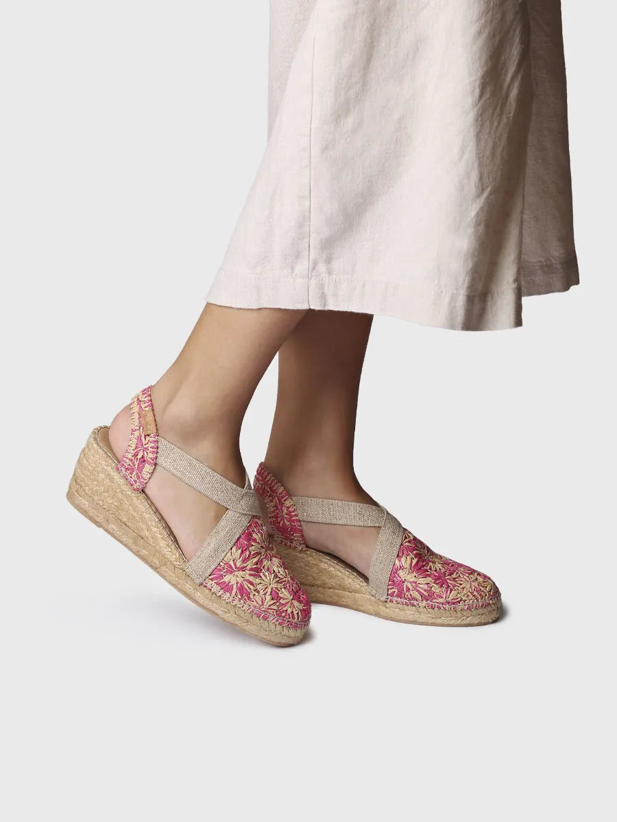  - Alpargata de cuña en rafia floral | TERRA-RF  - Toni Pons  
