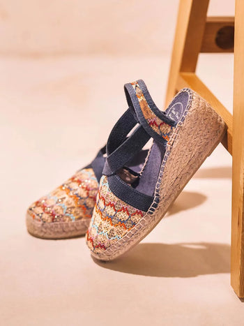 alpargatas mujer - Alpargata vegana de mujer en tejido multicolor con cuña | TERRA-TT  - Toni Pons  