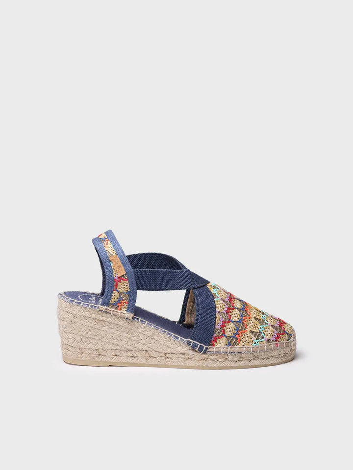 alpargatas mujer - Alpargata vegana de mujer en tejido multicolor con cuña | TERRA-TT  - Toni Pons  