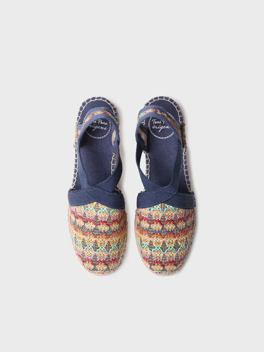alpargatas mujer - Alpargata vegana de mujer en tejido multicolor con cuña | TERRA-TT  - Toni Pons  