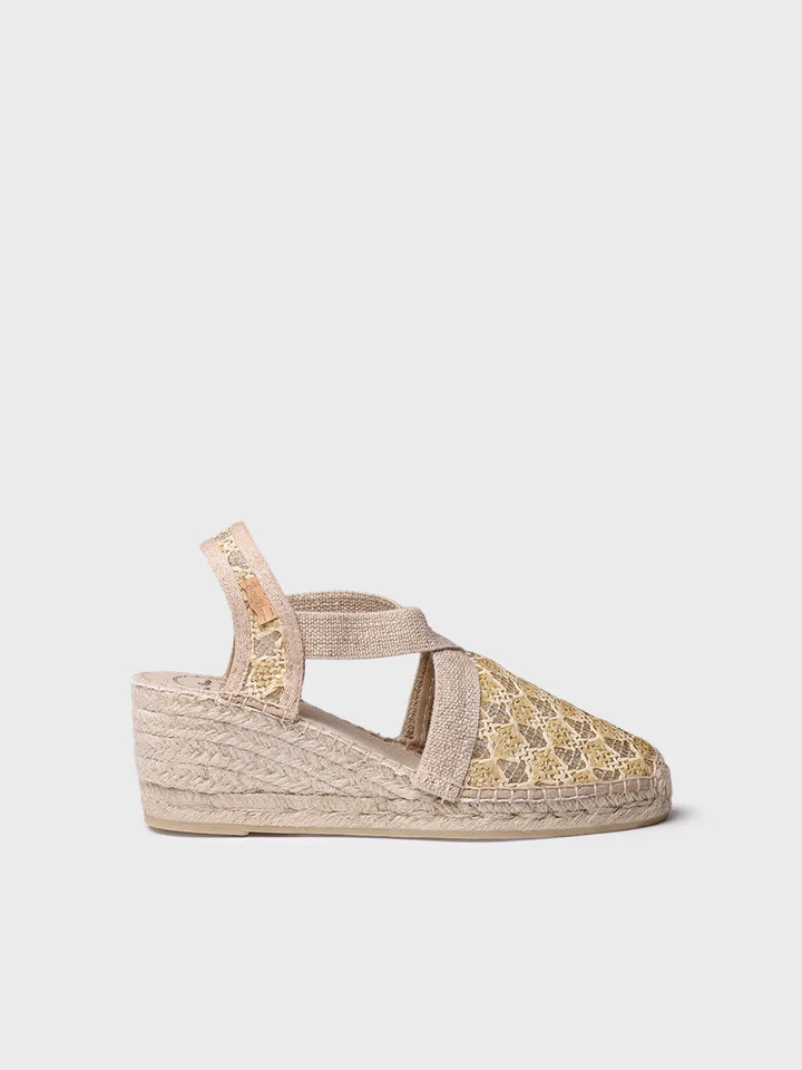 alpargatas mujer - Alpargata vegana de mujer en tejido multicolor con cuña | TERRA-TT  - Toni Pons  