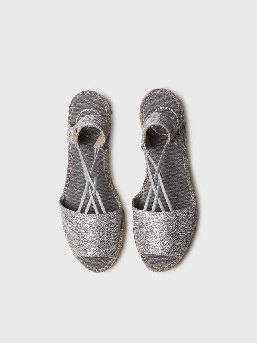  - Alpargata de mujer de cuña en tejido trenzado brillante | TESS-CG  - Toni Pons  