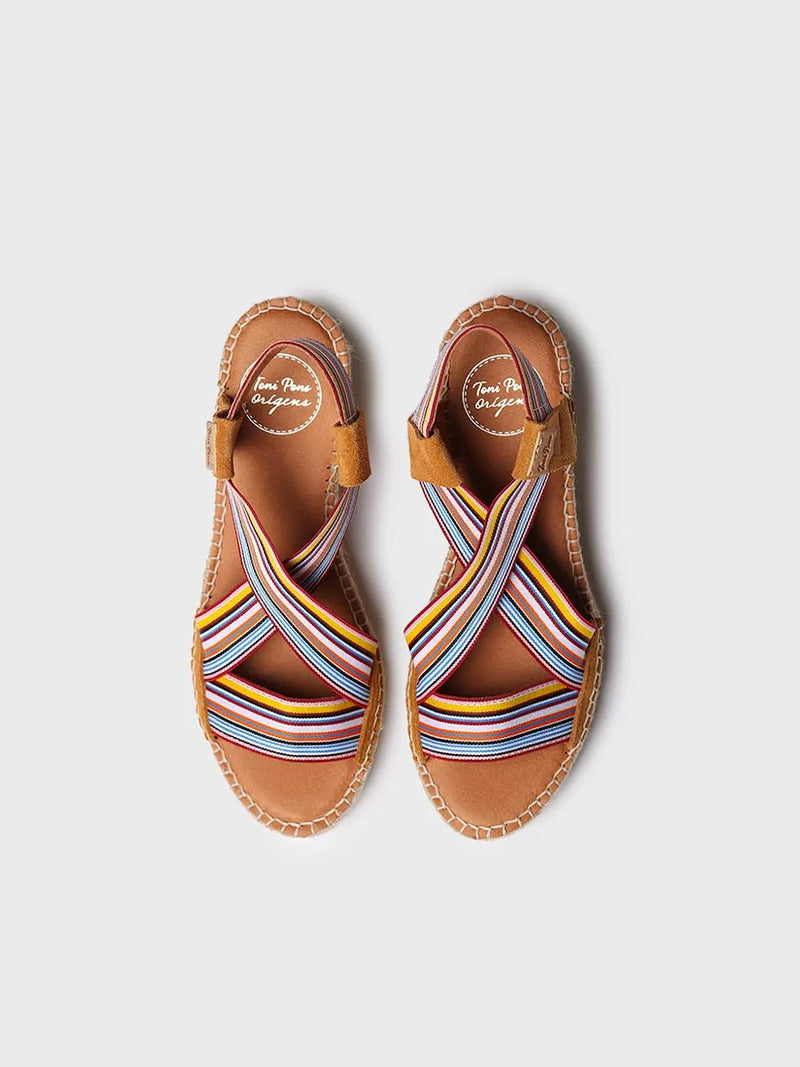 alpargatas mujer - Alpargata de mujer con cuña y bandas elásticas | TINA  - Toni Pons  