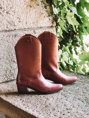 Botines mujer - Botines de mujer cowboy en piel con tacón | UBEDA  - Toni Pons  