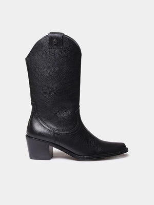 Botines mujer - Botines de mujer cowboy en piel con tacón | UBEDA  - Toni Pons  