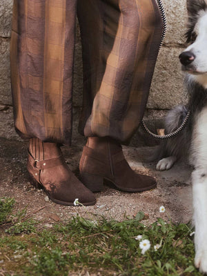 Botines mujer - Botín en serraje con tacón bajo para mujer | VALGA  - Toni Pons  