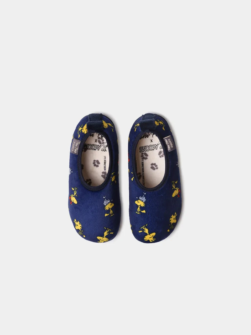 Zapatillas de casa infantiles - Slippers infantiles de Snoopy en pelo sintético | WOODY  - Toni Pons  